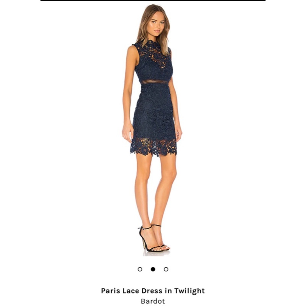 Bardot Lace Dress in Twilight. NWT from Revolve US size 4